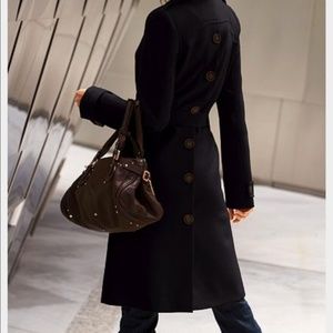 Via Button Back Trench Coat